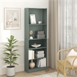 Pemberly Row 5 Tier Bookshelf with Adjustable Shelves in Sage Green Finish