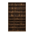 Pemberly Row 24 Shelf Multimedia Storage Tower with Wall Mount Kit in Amber Pine