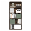 Pemberly Row 5 Tier Adjustable Bookshelf 52 Inch Tall in Amber Pine Finish