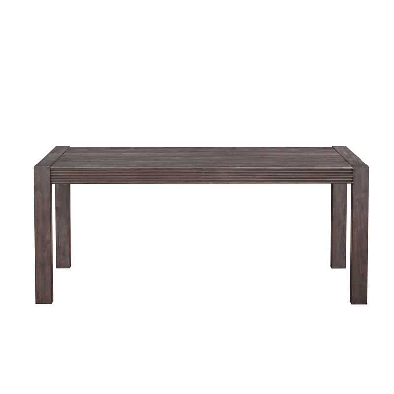 Pemberly Row 7 Piece Rectangular Dining Room Table Set in Brown