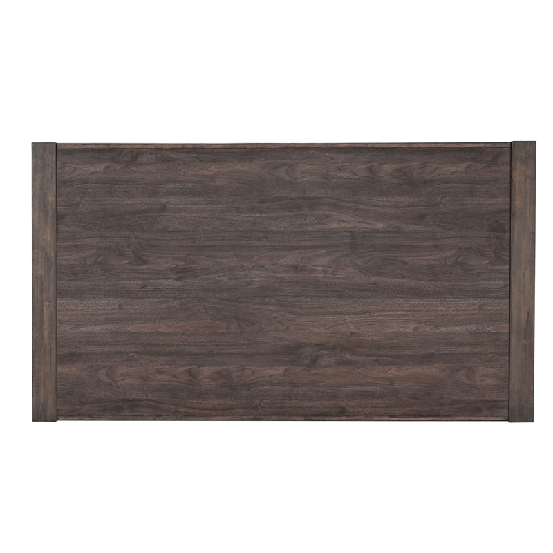Pemberly Row 7 Piece Rectangular Dining Room Table Set in Brown