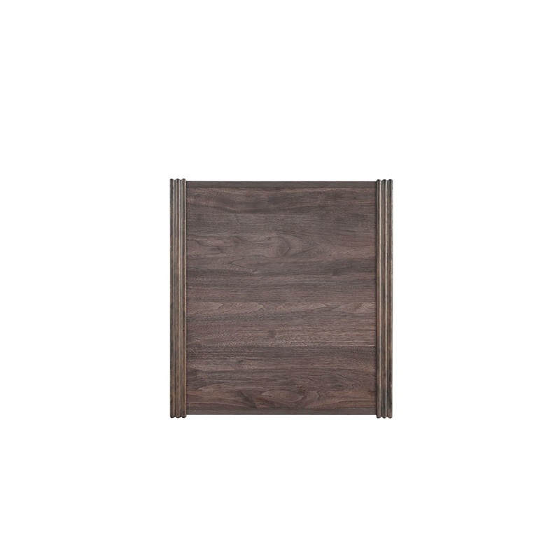 Pemberly Row End Table with Reeded Pilasters and Open Shelves in Brown