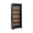 Pemberly Row 72 Inch Bookcase with Adjustable Shelves in Aged Charcoal