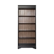 Pemberly Row 72 Inch Bookcase with Adjustable Shelves in Aged Charcoal