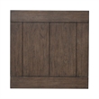 Pemberly Row Square End Table with Planked Top and Block Legs in Brown