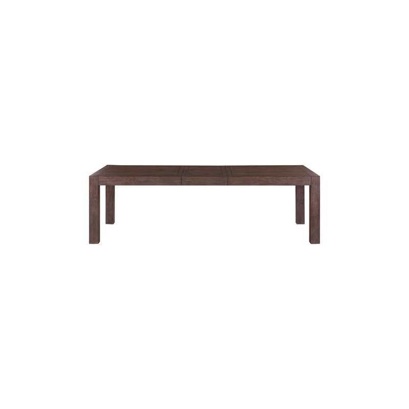 Pemberly Row Rectangular Dining Table with 20 Inch Self Storing Leaf in Brown
