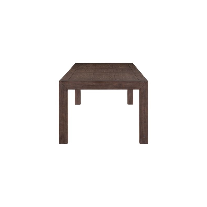 Pemberly Row Rectangular Dining Table with 20 Inch Self Storing Leaf in Brown