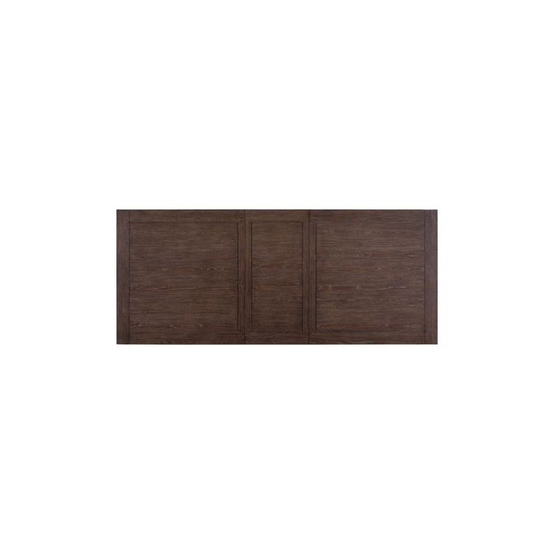 Pemberly Row Rectangular Dining Table with 20 Inch Self Storing Leaf in Brown