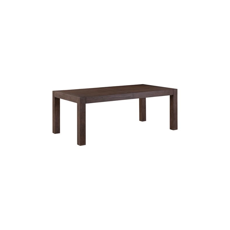 Pemberly Row Rectangular Dining Table with 20 Inch Self Storing Leaf in Brown