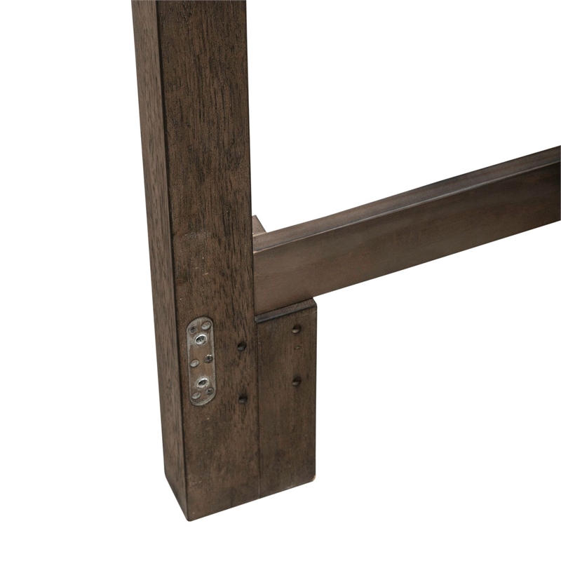 Pemberly Row Queen Panel Headboard with Touch LED Lighting in Brown