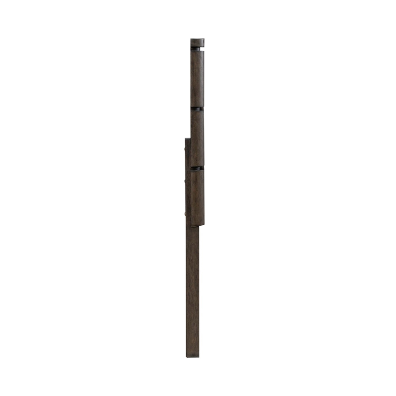 Pemberly Row King Panel Headboard with Touch LED Lighting in Brown
