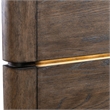 Pemberly Row King Panel Headboard with Touch LED Lighting in Brown