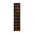 Pemberly Row 9 Shelf Multimedia Storage Tower with Adjustable Shelves in Amber