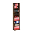 Pemberly Row 9 Shelf Multimedia Storage Tower with Adjustable Shelves in Amber