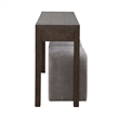 Pemberly Row 3 Piece Console Table and Upholstered Stool Set in Brown