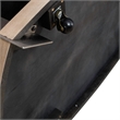Pemberly Row Oval Cocktail Table with Casters and Metal Legs in Brown