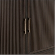Pemberly Row Dressing Chest with Reeded Doors and 4 Drawers in Brown