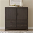 Pemberly Row Dressing Chest with Reeded Doors and 4 Drawers in Brown