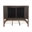 Pemberly Row California King Upholstered Bed with Channeled Panels in Brown
