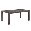 Pemberly Row Rectangular Dining Leg Table with Reeded Accents in Brown