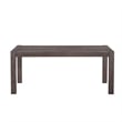 Pemberly Row Rectangular Dining Leg Table with Reeded Accents in Brown