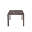 Pemberly Row Rectangular Dining Leg Table with Reeded Accents in Brown