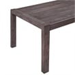 Pemberly Row Rectangular Dining Leg Table with Reeded Accents in Brown