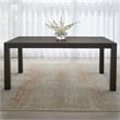 Pemberly Row Rectangular Dining Leg Table with Reeded Accents in Brown