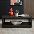 Pemberly Row Cocktail Table with Reeded Panels and Casters in Brown