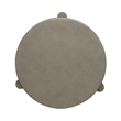 Pemberly Row Chairside Table with Faux Concrete Top and Shelf in Brown