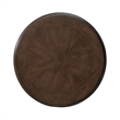 Pemberly Row Round Chairside Table with Fancy Face Veneer Top in Cherry