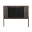 Pemberly Row King Upholstered Panel Headboard with Reeded Trim in Brown