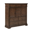 Pemberly Row 2 Door 10 Drawer Chest with Cedar Lined Drawers in Cherry