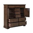 Pemberly Row 2 Door 10 Drawer Chest with Cedar Lined Drawers in Cherry