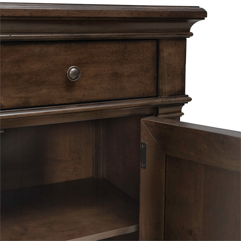 Pemberly Row 2 Door 10 Drawer Chest with Cedar Lined Drawers in Cherry