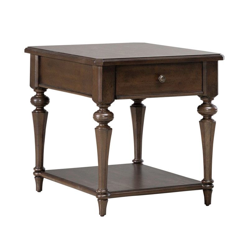Pemberly Row 3 Piece Cocktail and End Table Set with Casters in Cherry