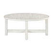 Pemberly Row 3 Piece Round Cocktail Table Set with Trestle Base in White
