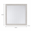 Pemberly Row Landscape Mirror with Beveled Edge and Bead Molding in White