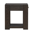 Pemberly Row Chairside Table with Storage Drawer and Open Shelf in Brown