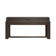 Pemberly Row Console Bar Table with Built In Charging Station in Brown