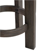 Pemberly Row Upholstered Swivel Console Stool with Footrest in Bark Brown