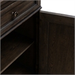 Pemberly Row Wine Buffet with 12 Bottle Rack and Felt Lined Tray in Cappuccino