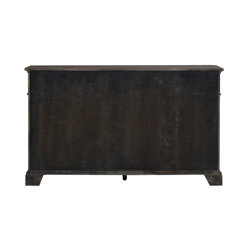 Pemberly Row Wine Buffet with 12 Bottle Rack and Felt Lined Tray in Cappuccino