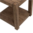 Pemberly Row Square Chairside Table with Planked Top in Brown