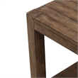Pemberly Row Square Chairside Table with Planked Top in Brown