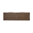 Pemberly Row Console Table with Drawers and Planked Top in Cobblestone Brown