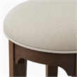 Pemberly Row Upholstered Console Stool with Chenille Seat in Cherry