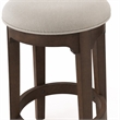Pemberly Row Upholstered Console Stool with Chenille Seat in Cherry