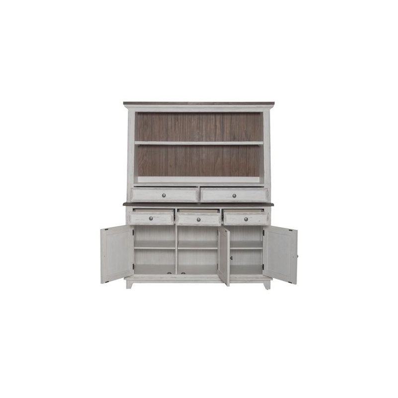 Pemberly Row 2 Piece Bunching Display Cabinet Set with Glass Doors in White
