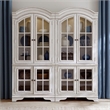 Pemberly Row 2 Piece Bunching Display Cabinet Set with Glass Doors in White